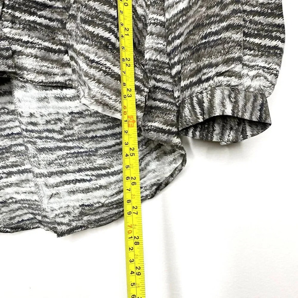 DREW 100% Silk Cutout Open Back Blouse Small Long Sleeve Button Up Shirt - Picture 12 of 12